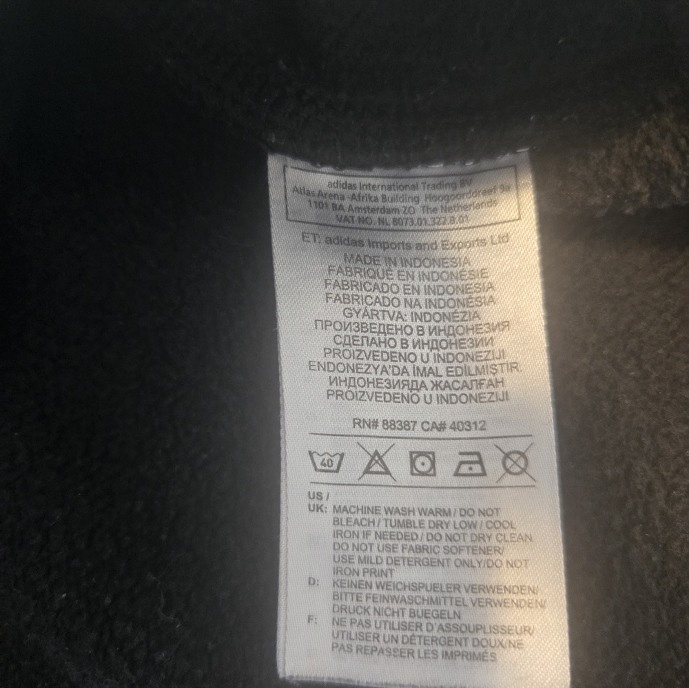 Adidas Black Pullover Hoodie Sweatshirt Size: S - Picture 2 of 5
